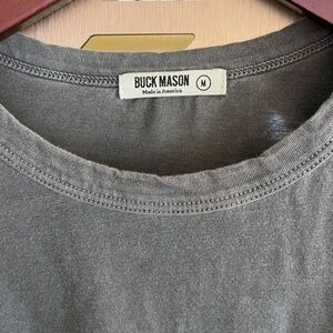 Men's Buck Mason Basic Gray Short sleeve Tee T Shirt Size Medium